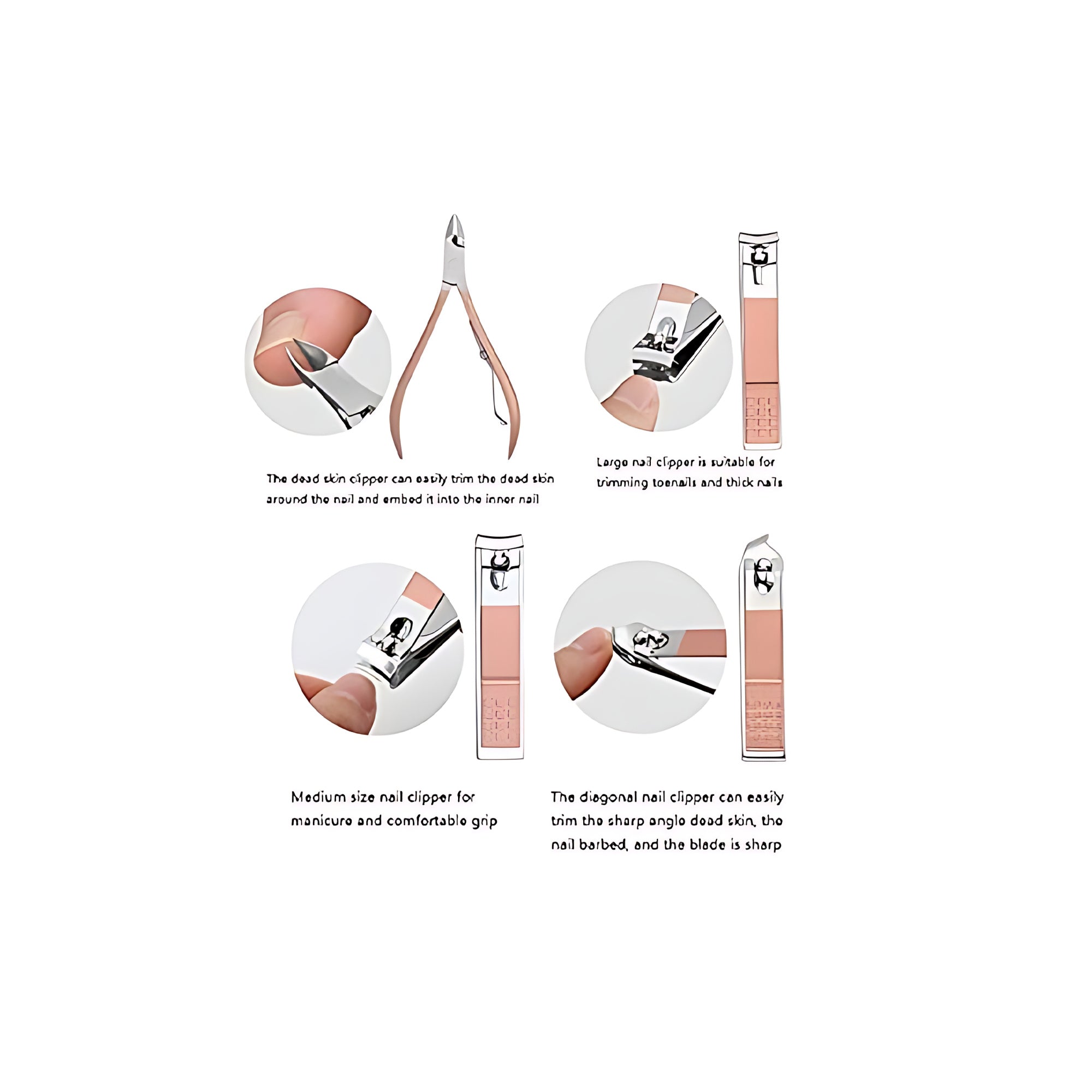 Manicure Pedicure 12 Pcs Set – Salon Quality