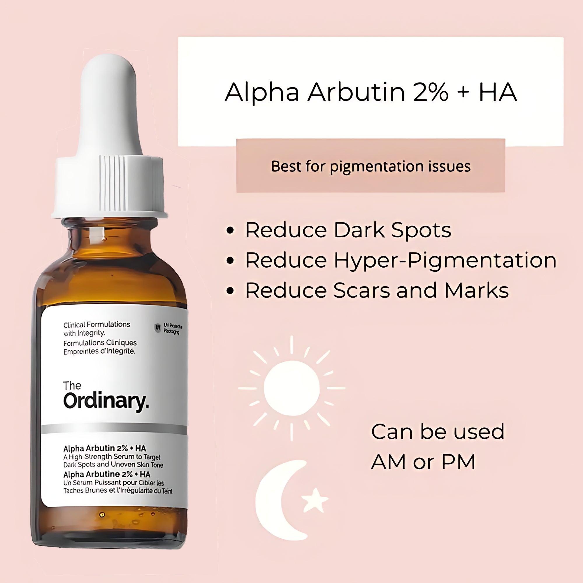 The Ordinary Alpha Arbutin 2% + HA Serum – 30ml (Original)