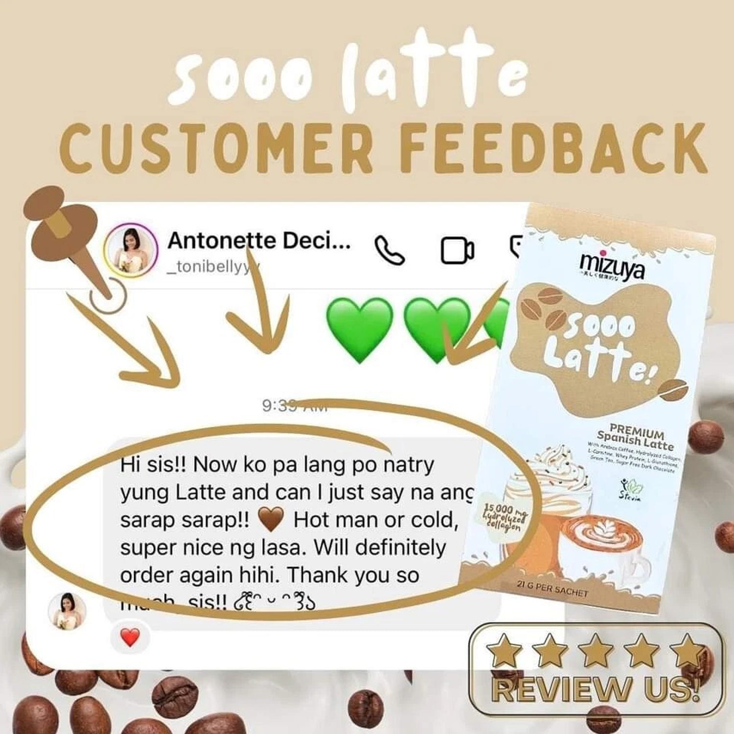 Mizuya Sooo Latte! Premium Spanish Latte - 21g × 10 Sachets