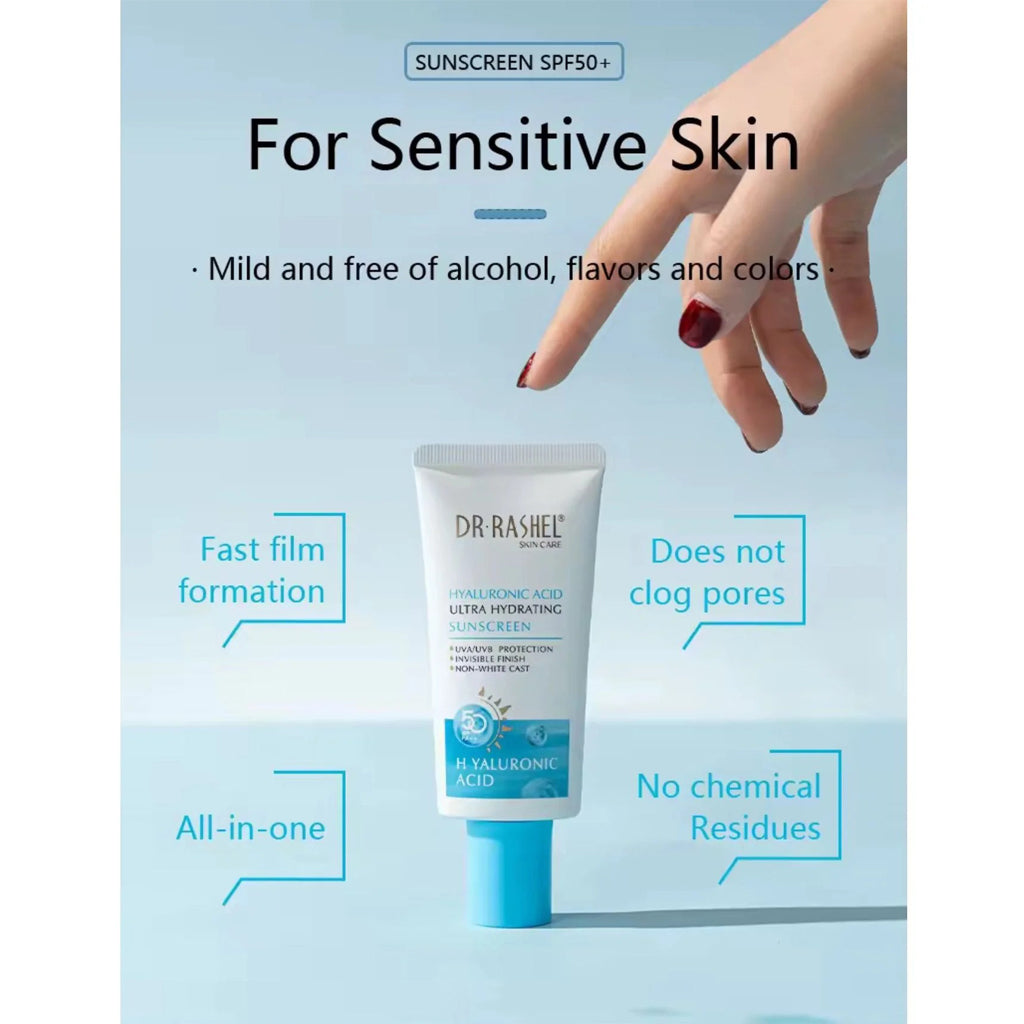 Dr. Rashel Hyaluronic Acid Ultra Hydrating Sunscreen SPF 50+ PA++++ - 50g
