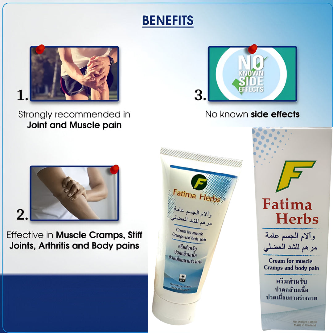 Fatima Herbs Cream for Muscle Cramps & Body Pain - 150ml