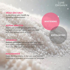 Luxe Organix Niacinamide + Alpha Arbutin Velvet Salt Scrub - 300g