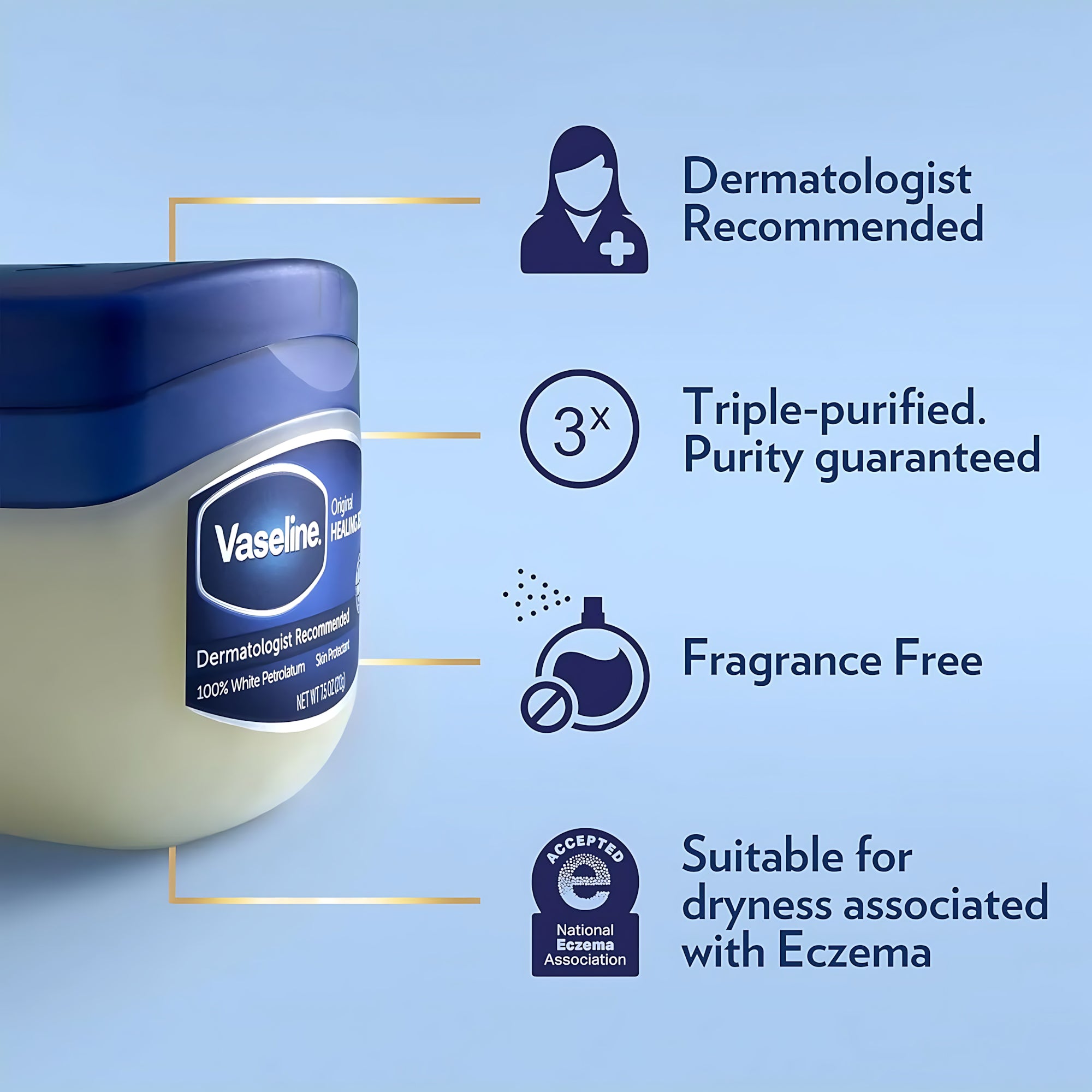 Vaseline Original Moisturizing Petroleum Jelly - 50ml