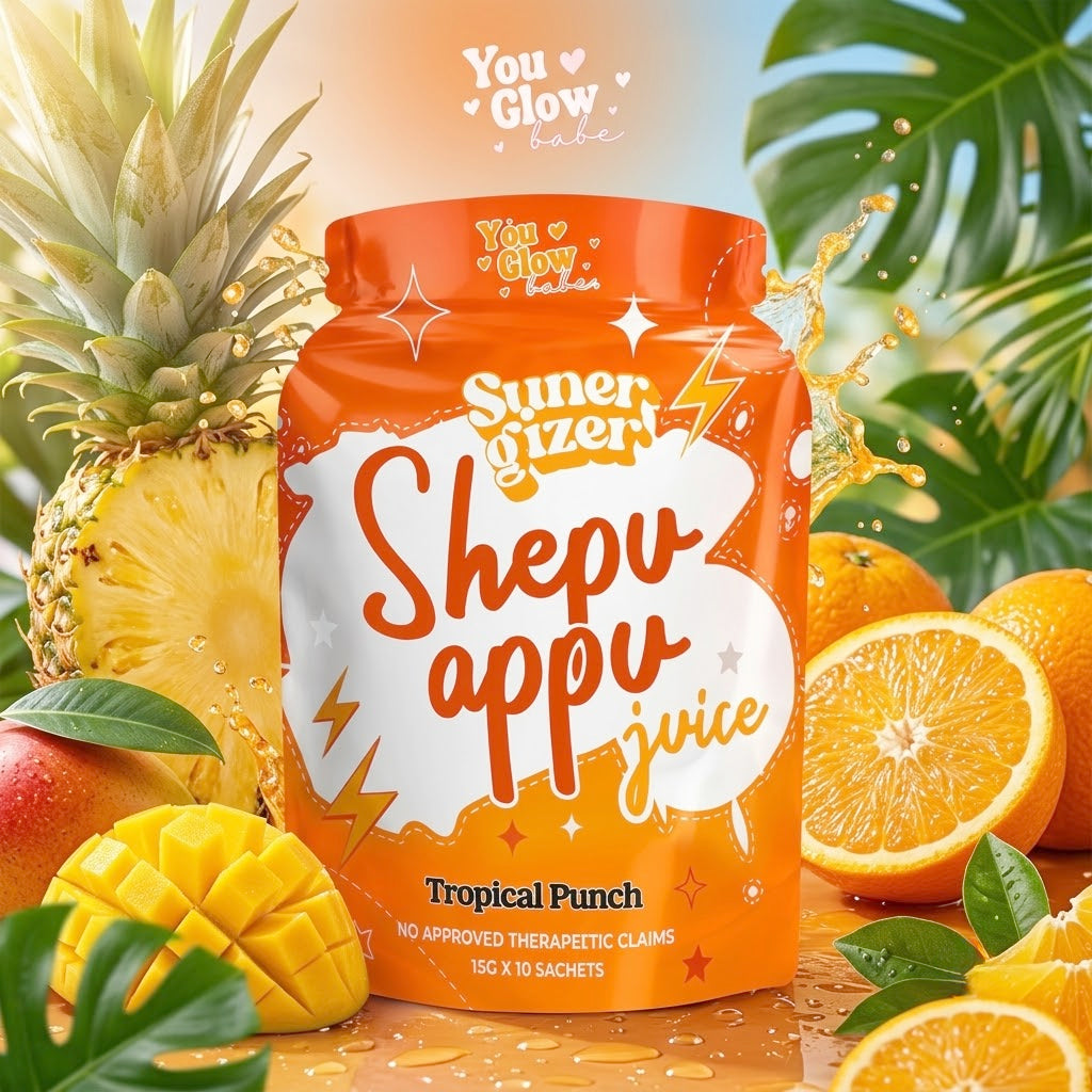 You Glow Babe Shepu Appu Juice Super Gizer  – Tropical Punch – 15g x 10 Sachets