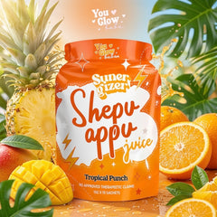 You Glow Babe Shepu Appu Juice Super Gizer  – Tropical Punch – 15g x 10 Sachets