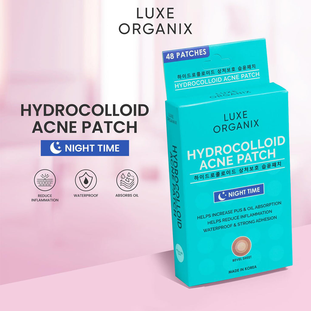 Luxe Organix Hydrocolloid Acne Patch – Night Time (48 Patches)