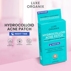 Luxe Organix Hydrocolloid Acne Patch – Night Time (48 Patches)