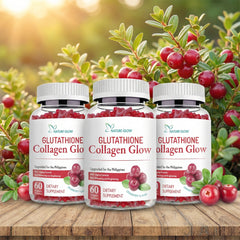 Nature Glow Glutathione Collagen Glow Cranberry Gummies – 3pcs Combo Pack (60 Gummies each)