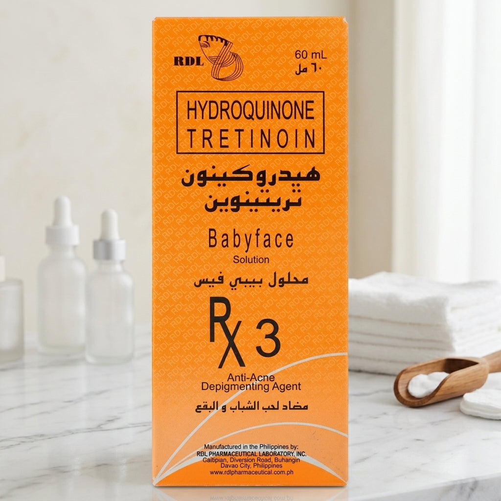 RDL Babyface Solution RX3 – Hydroquinone + Tretinoin Solution (60ml)