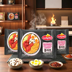 Lucky Me! Bulramen Spicy Chicken Carbonara Stir-Fried Noodles – 60g (3 Pcs Combo)