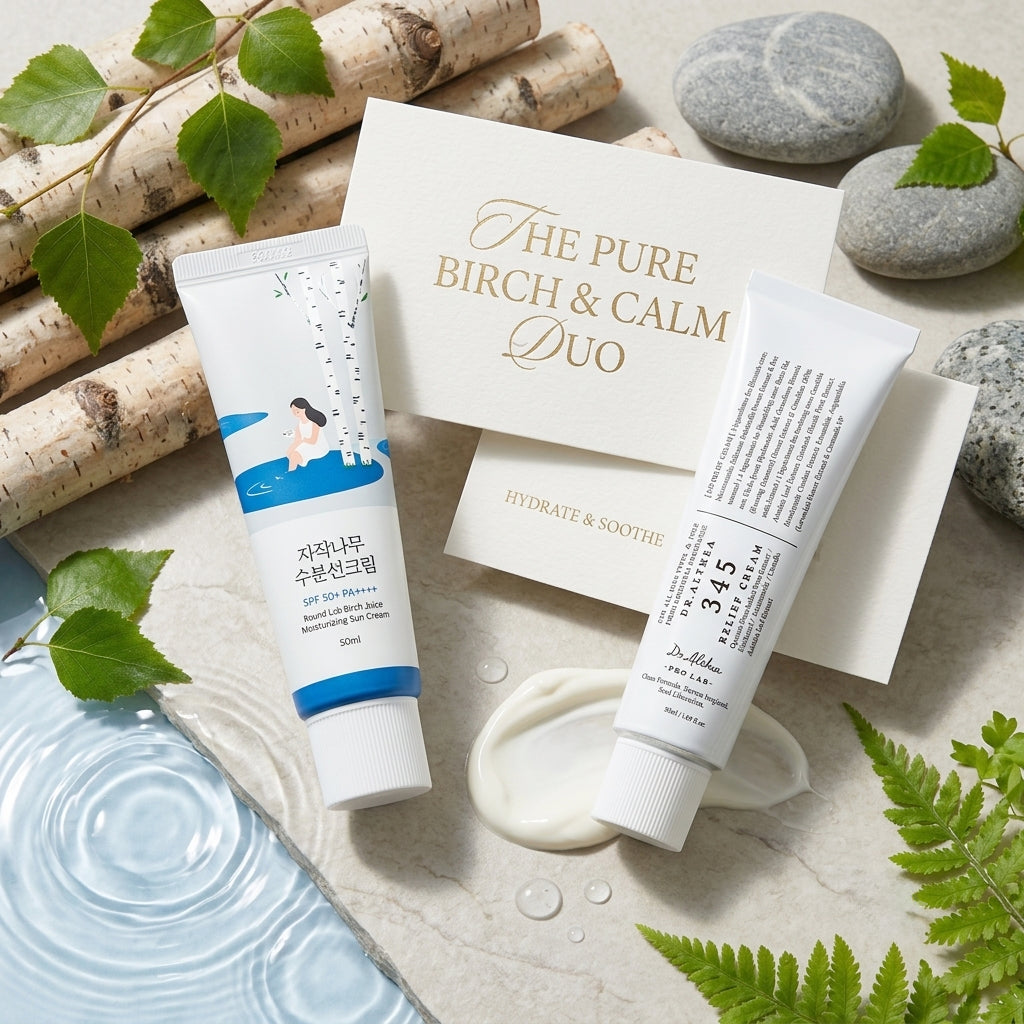 DR. Althea 345 Relief Cream + Round Lab SPF50+ PA++++ Sunscreen - (COMBO)