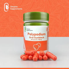 Simplee Supplements Polypodium Oral Sunblock 500mg – 60 Capsules