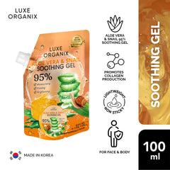 Luxe Organix Aloe Vera & Snail Soothing Gel – 100ml