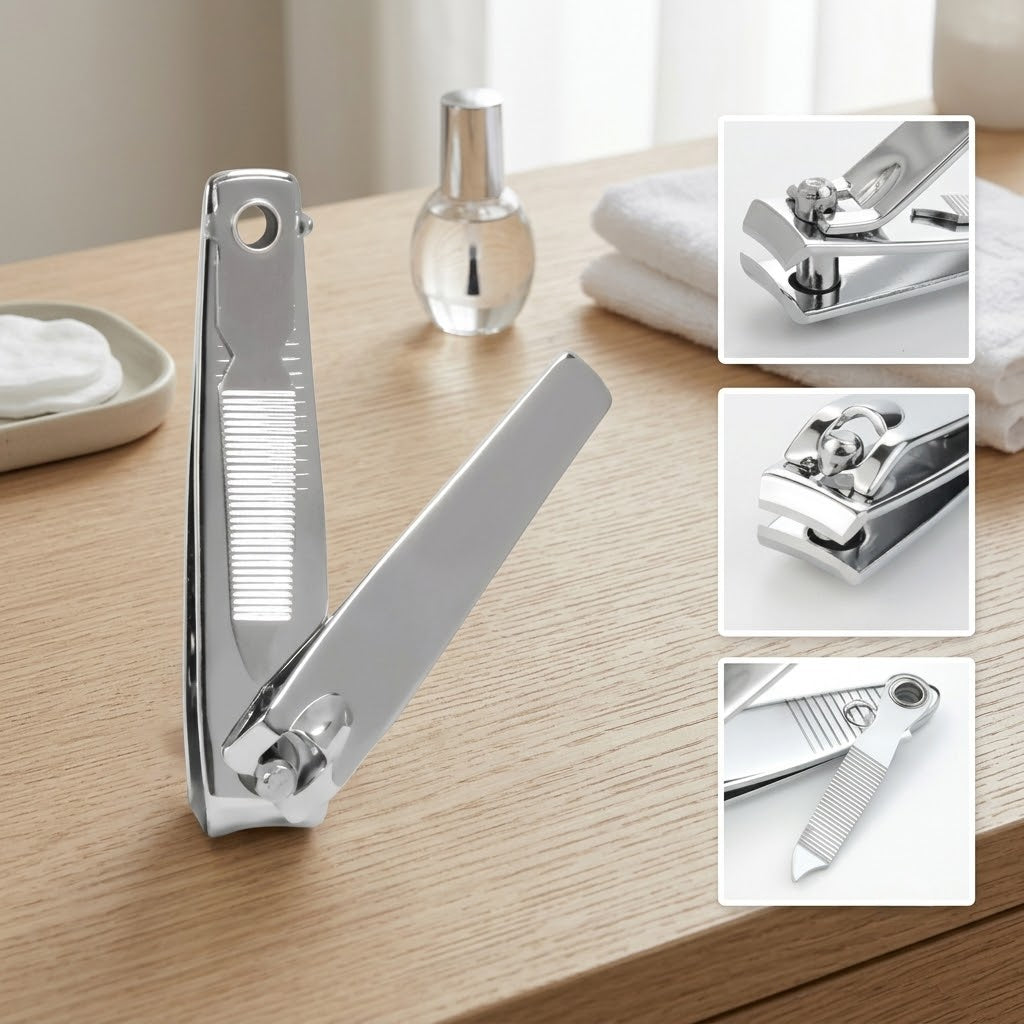Stainless Steel Nail Clipper – Anti-Slip Grip Nail Cutter