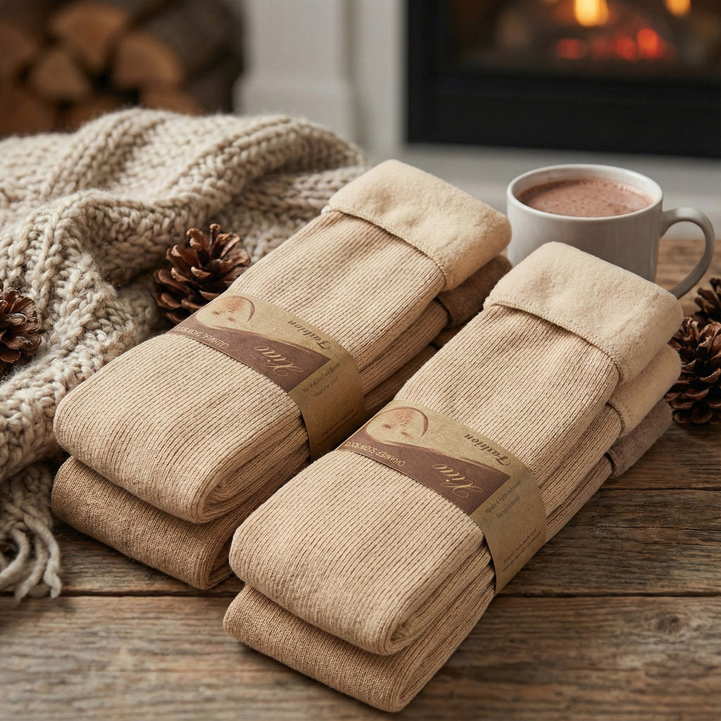 Premium Winter Thermal Socks – 6 Pairs (Solid Colors)