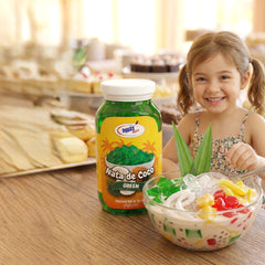 Pinas Best Nata de Coco Green – Coconut Gel in Syrup (340g)
