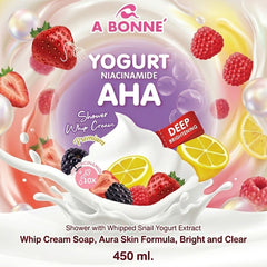 A Bonne Yogurt Niacinamide AHA Premium Shower Whip Cream – 450ml