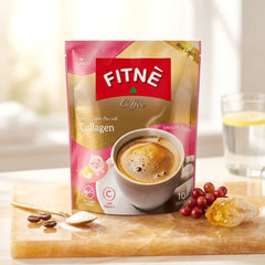 Fitne 3-in-1 Instant Coffee Mix with Collagen & Vitamin C - 15gm × 10 Sachets