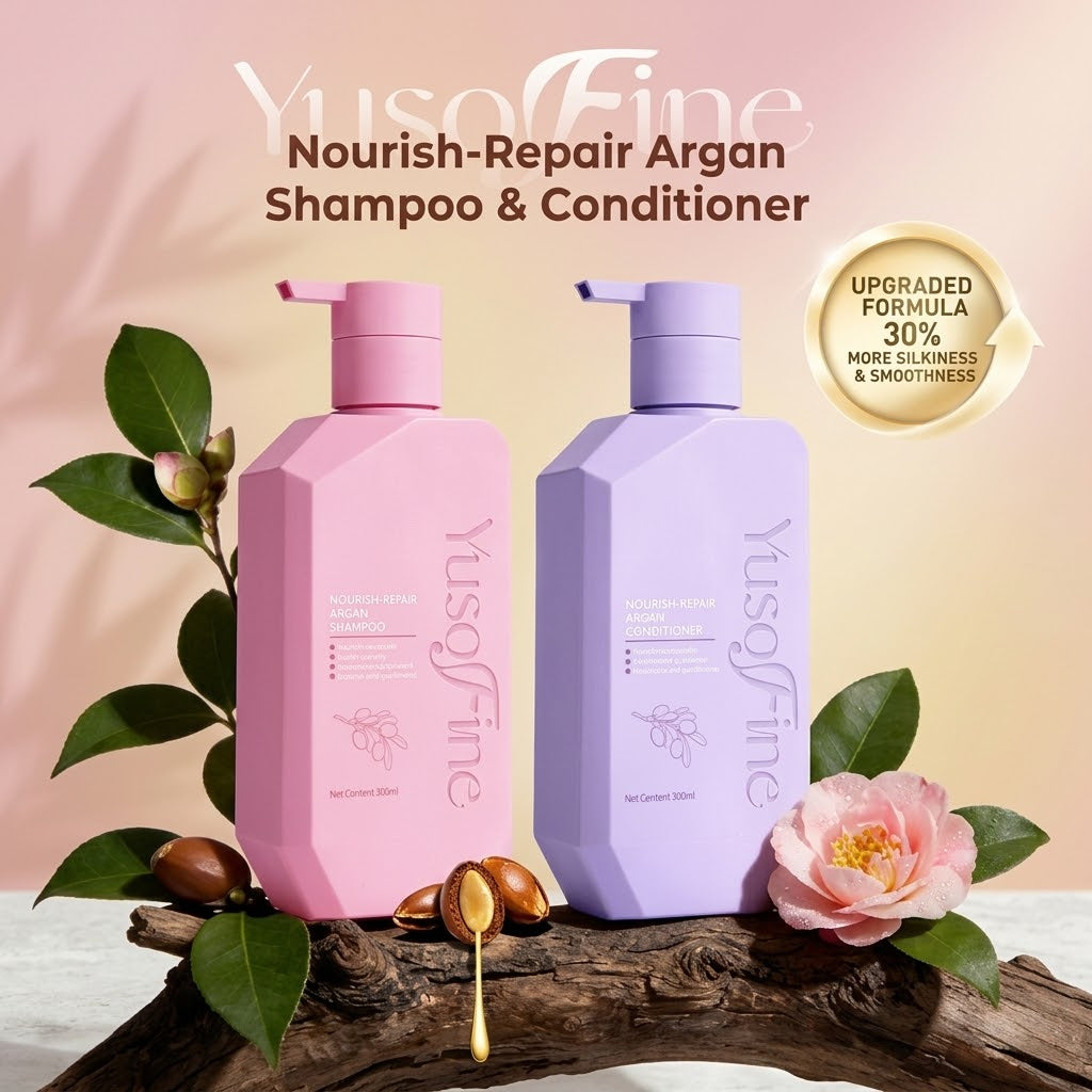 Yusofine Argan Nourish-Repair Shampoo & Conditioner Combo (300ml Each)