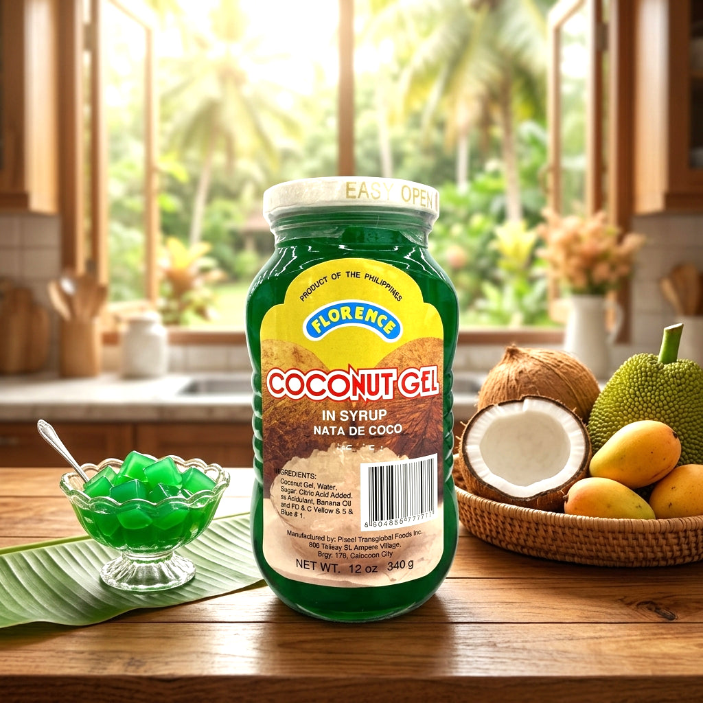 Florence Nata de Coco Green Coconut Gel in Syrup – 340g
