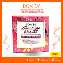 Bonita Himalayan Pink Salt Exfoliating Soap Bar – 80g