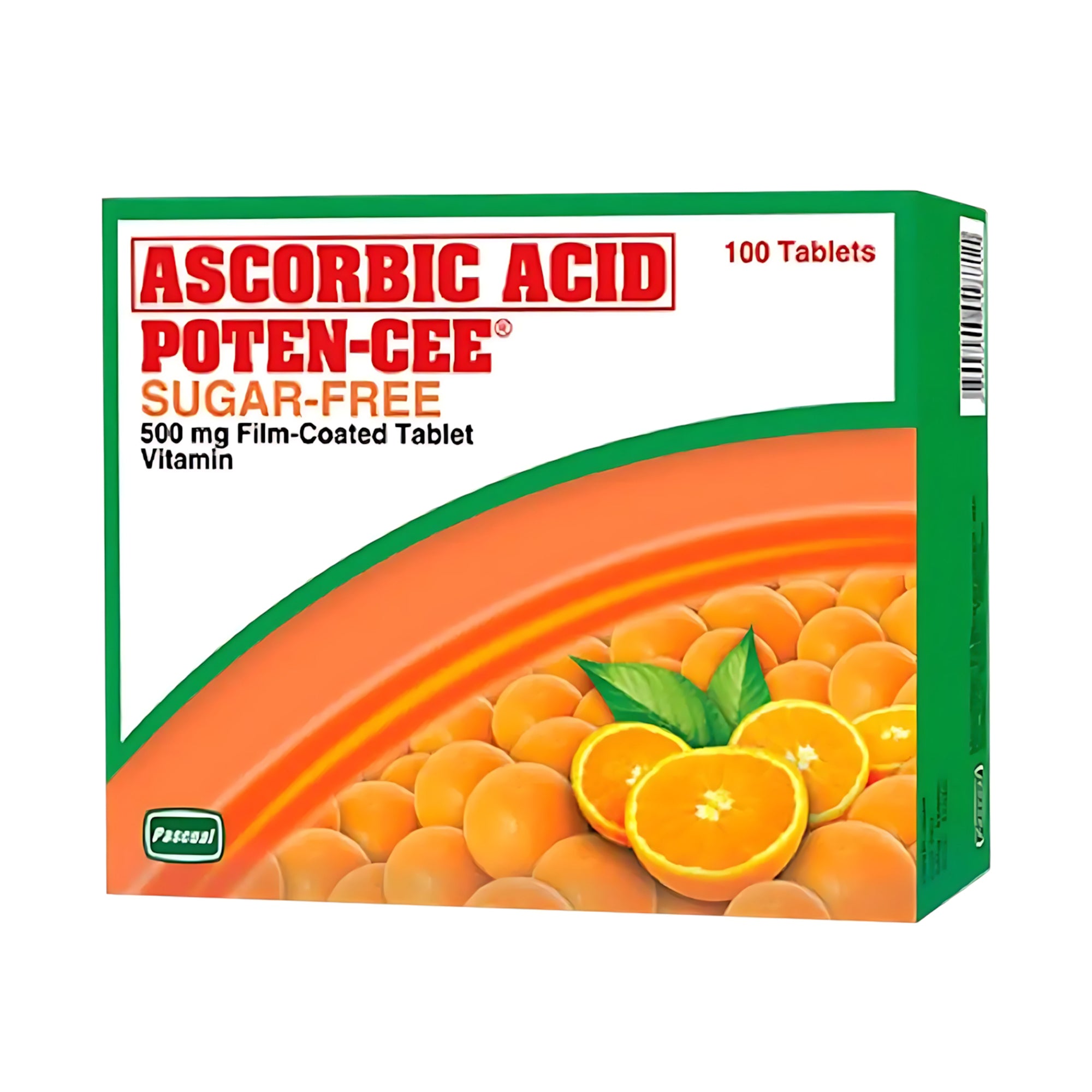 Ascorbic Acid Poten-Cee Sugar-Free 500mg Film-Coated (Vitamin C) Tablets – 100 Tablets