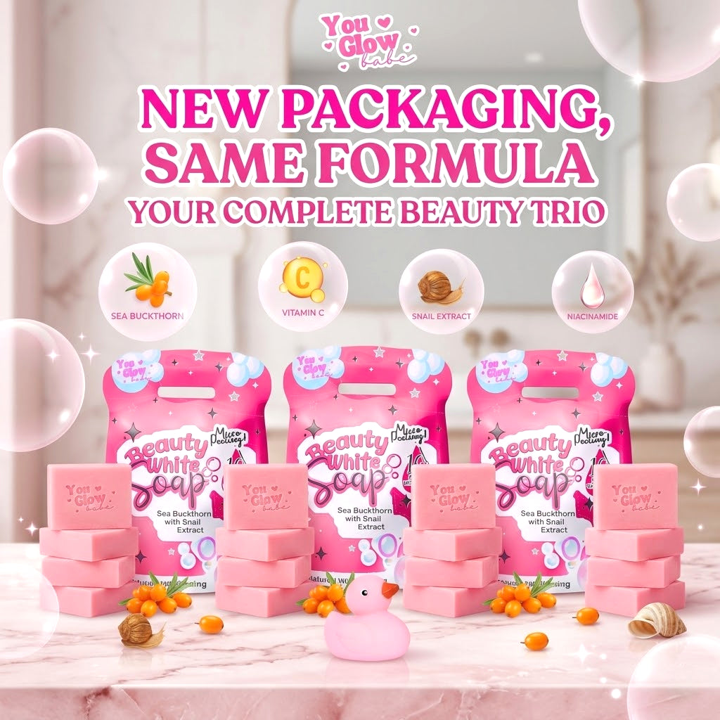 You Glow Babe Beauty White Soap – 70g x 5 Bars (3 Packs Combo)