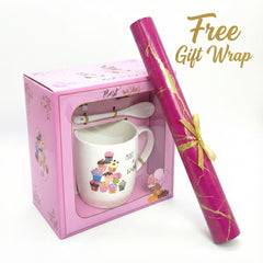 MAKE A WISH Ceramic Mug Gift Set With Gift Wrap Free