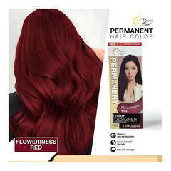 MerrySun Permanent Hair Color – Floweriness Red (Complete Coloring Kit, 130ml)