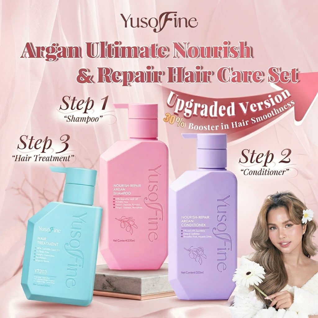Yusofine Ultimate Argan Nourish-Repair Hair Care Set