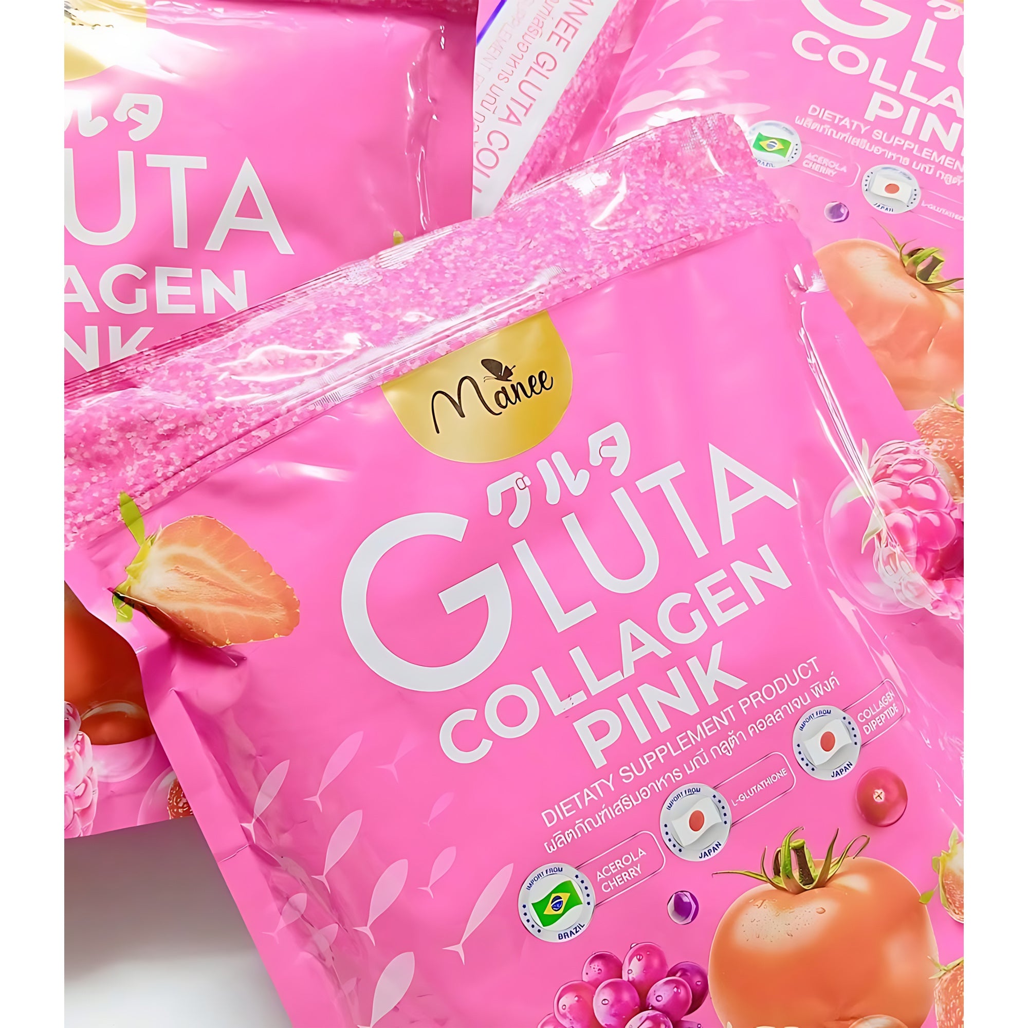 Manee Gluta Collagen Pink – 30 Sachets × 10g Each