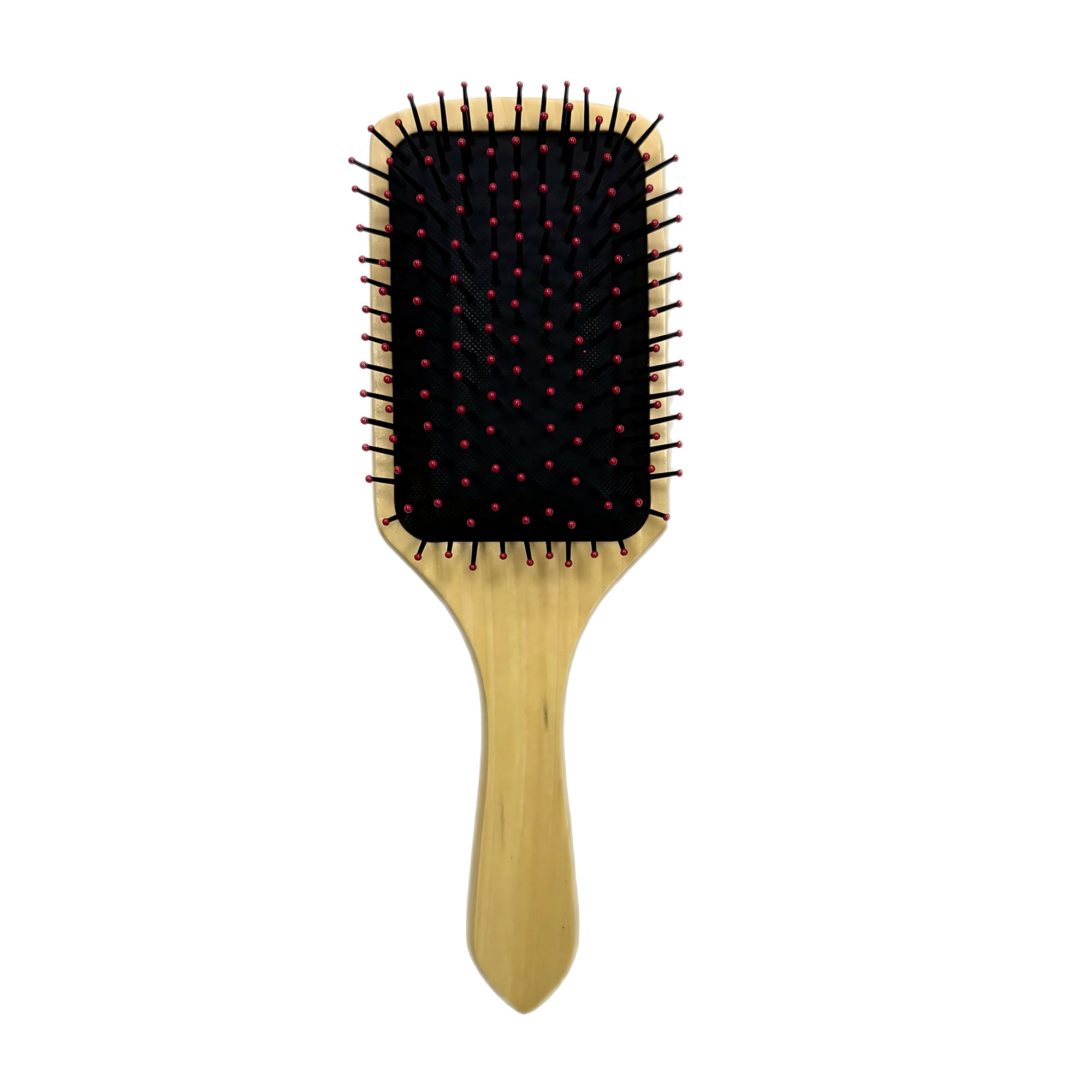 Wooden Paddle Hair Brush – Square Black