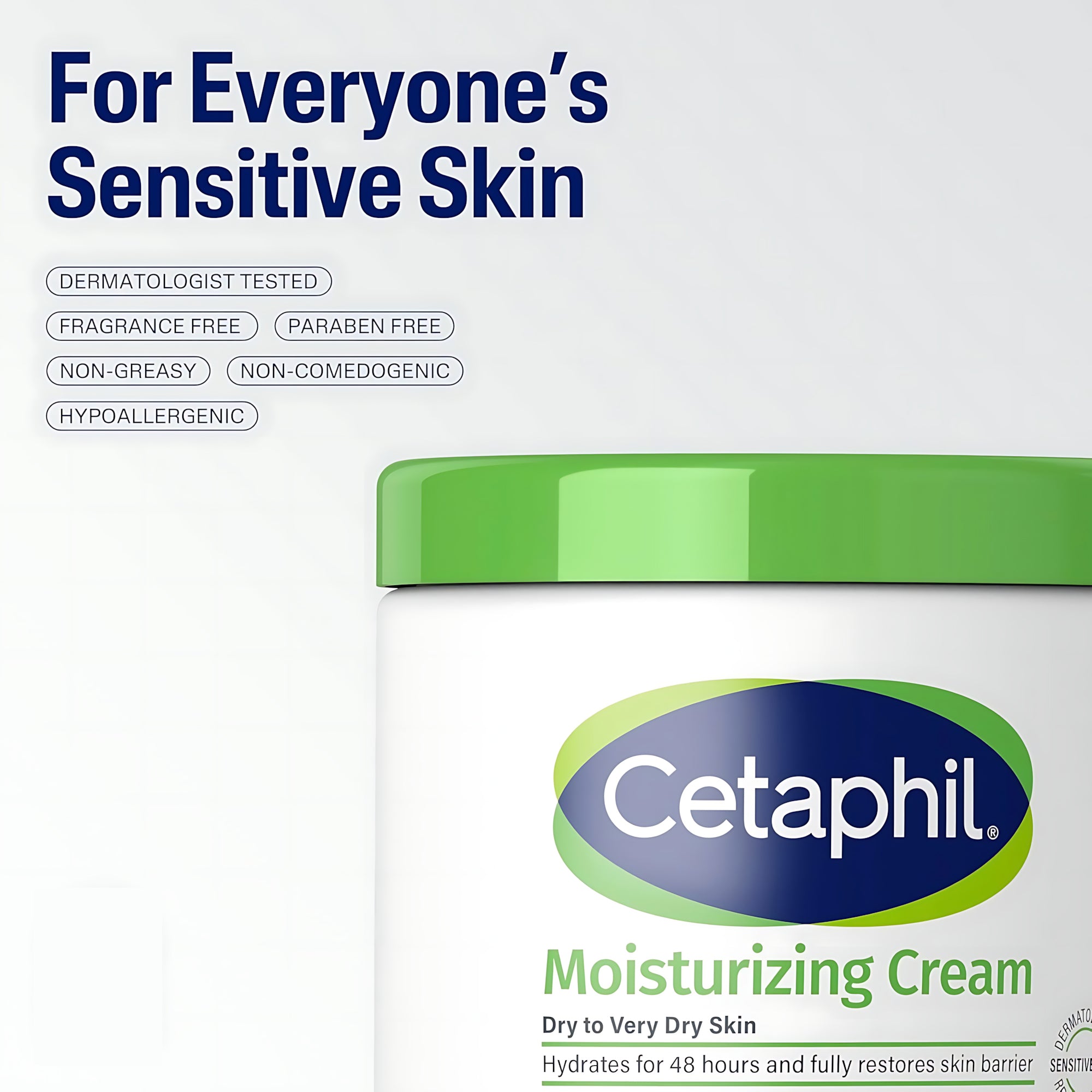 Cetaphil Moisturizing Cream for Face & Body - 453g