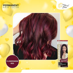 MerrySun Permanent Hair Color – Floweriness Red (Complete Coloring Kit, 130ml)
