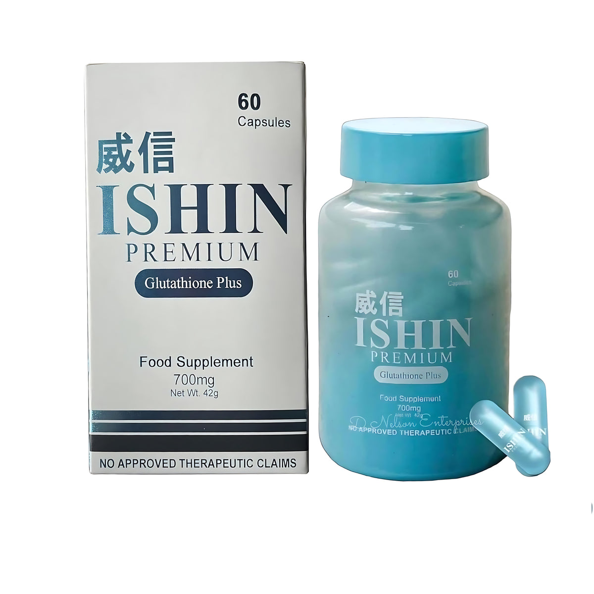 ISHIN Premium Glutathione Plus 700mg 60 Capsules Sige Mart UAE ISHIN Premium Glutathione Plus 700mg 60 Capsules Sige Mart UAE