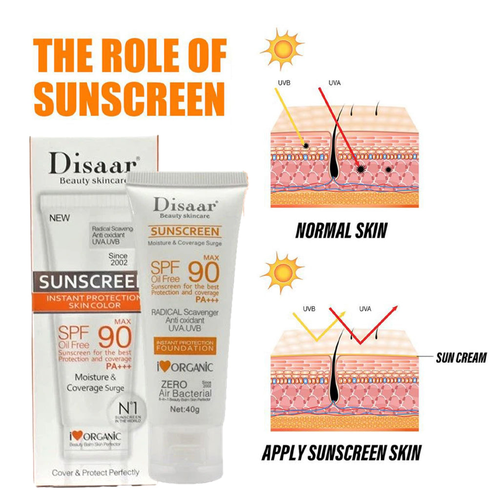 Disaar SPF90 PA+++ Non-Greasy Antioxidant Sunscreen – 40g