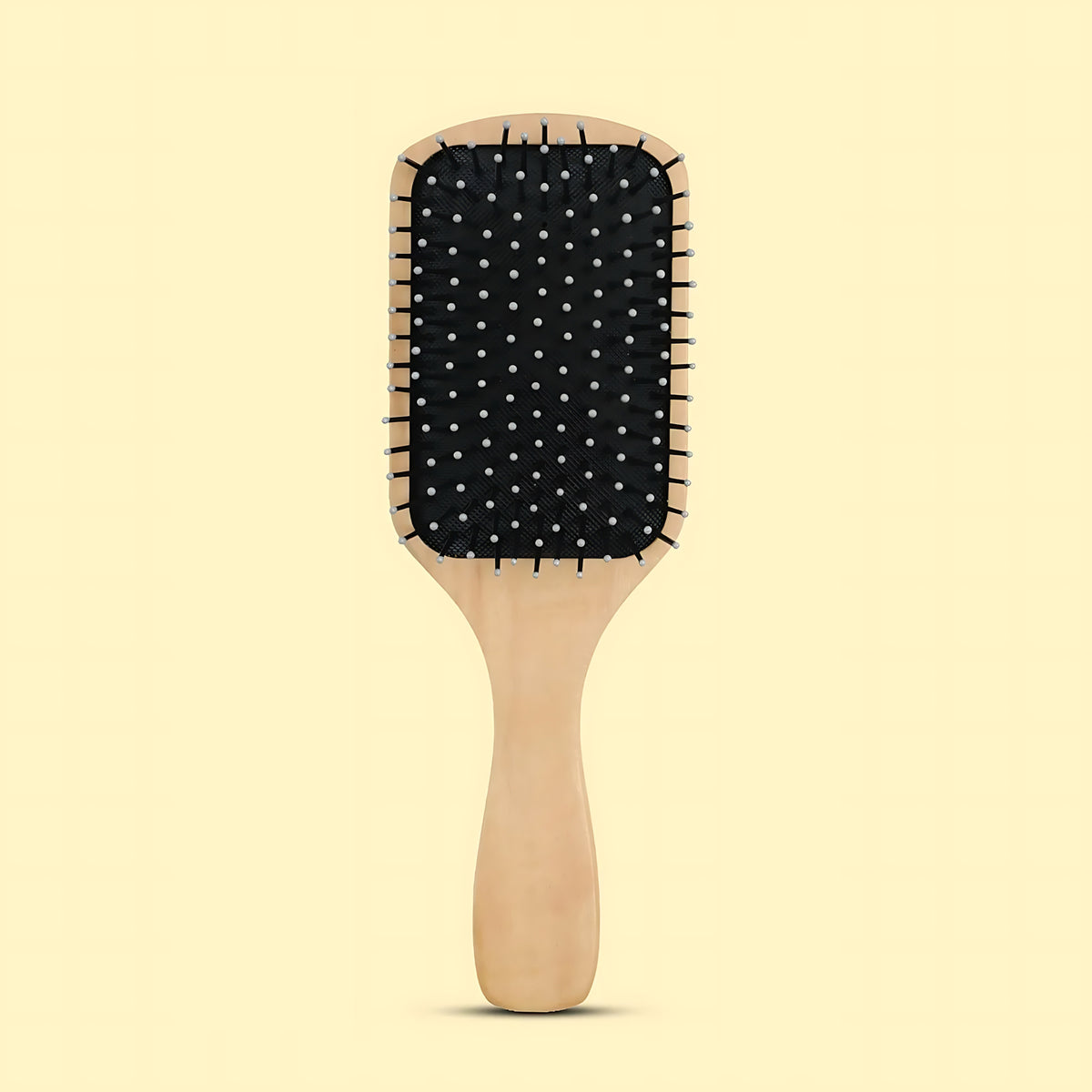 Wooden Paddle Hair Brush – Square Black
