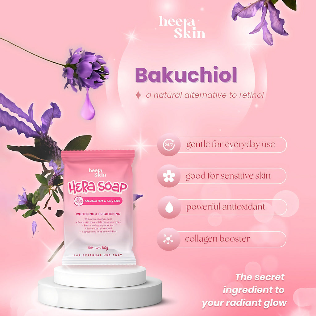 Heera Skin Hera Soap – Bakuchiol Face & Body Soap (80g)