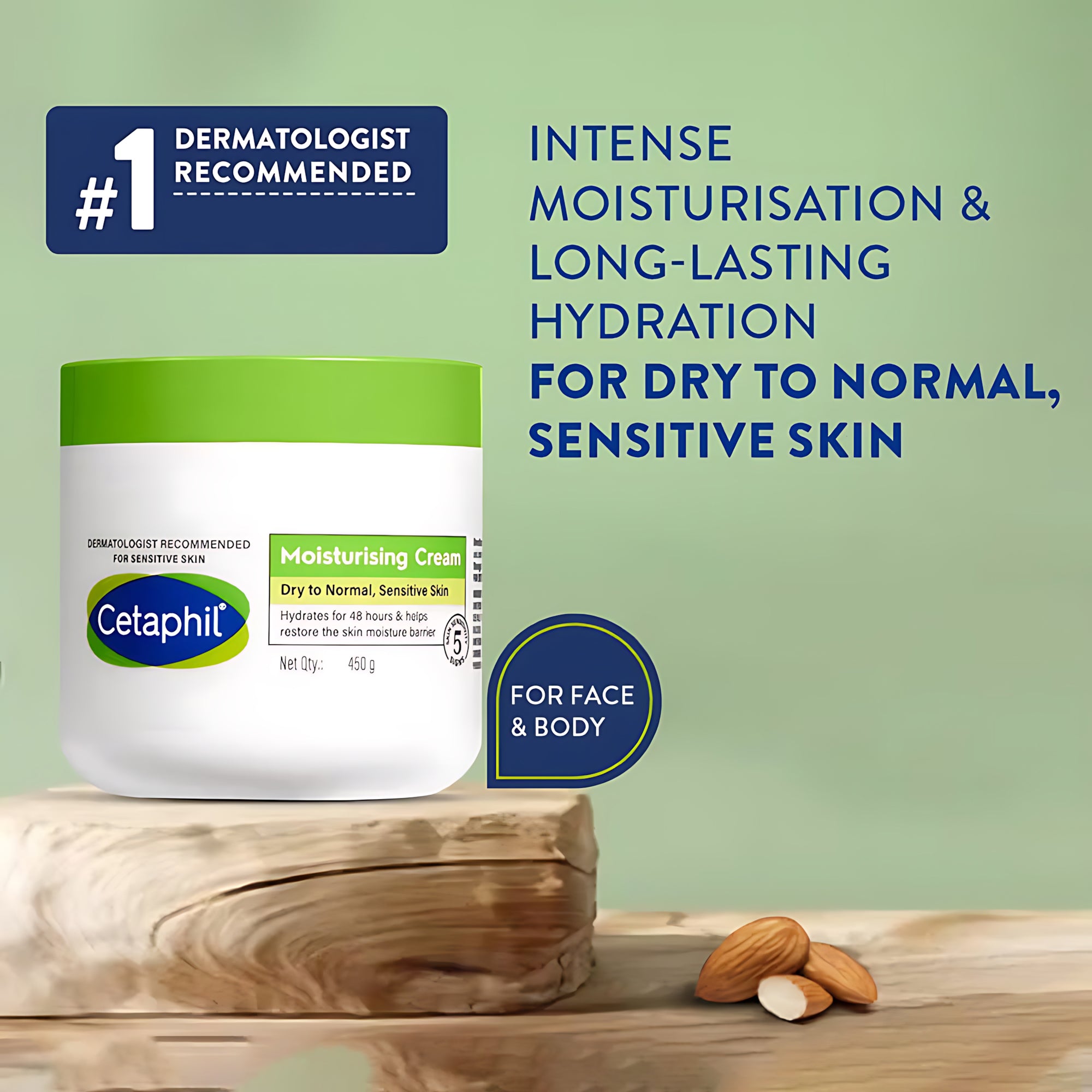 Cetaphil Moisturizing Cream for Face & Body - 453g