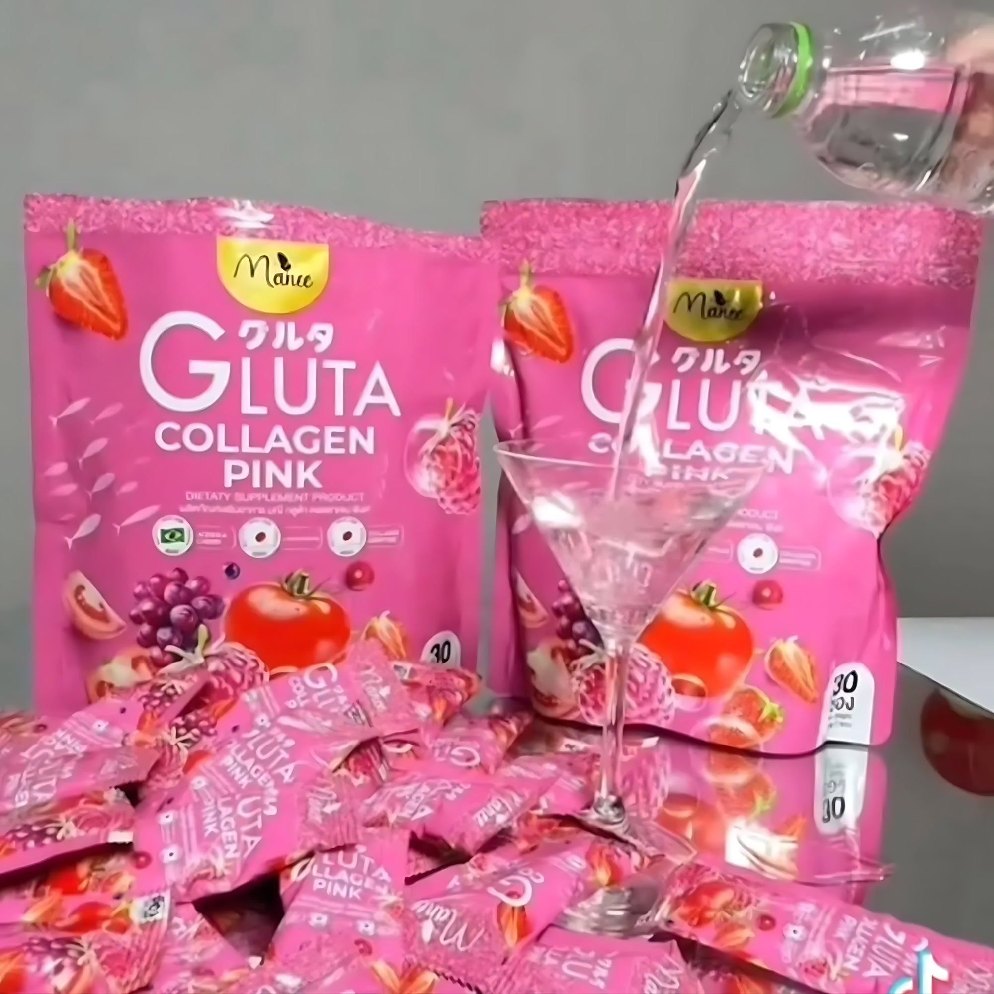 Manee Gluta Collagen Pink – 30 Sachets × 10g Each