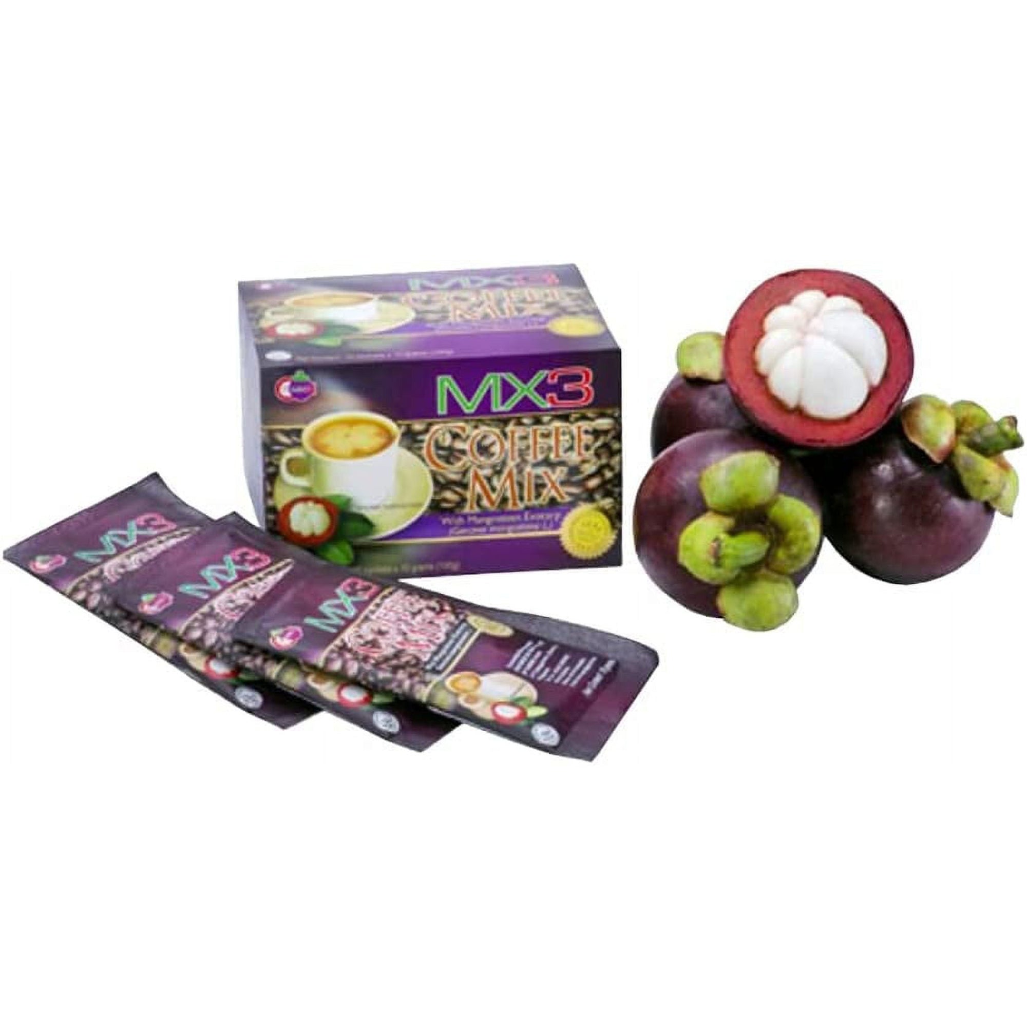 MX3 Coffee Mix with Mangosteen Exocarp – 10 Sachets x 10g (100g Box)