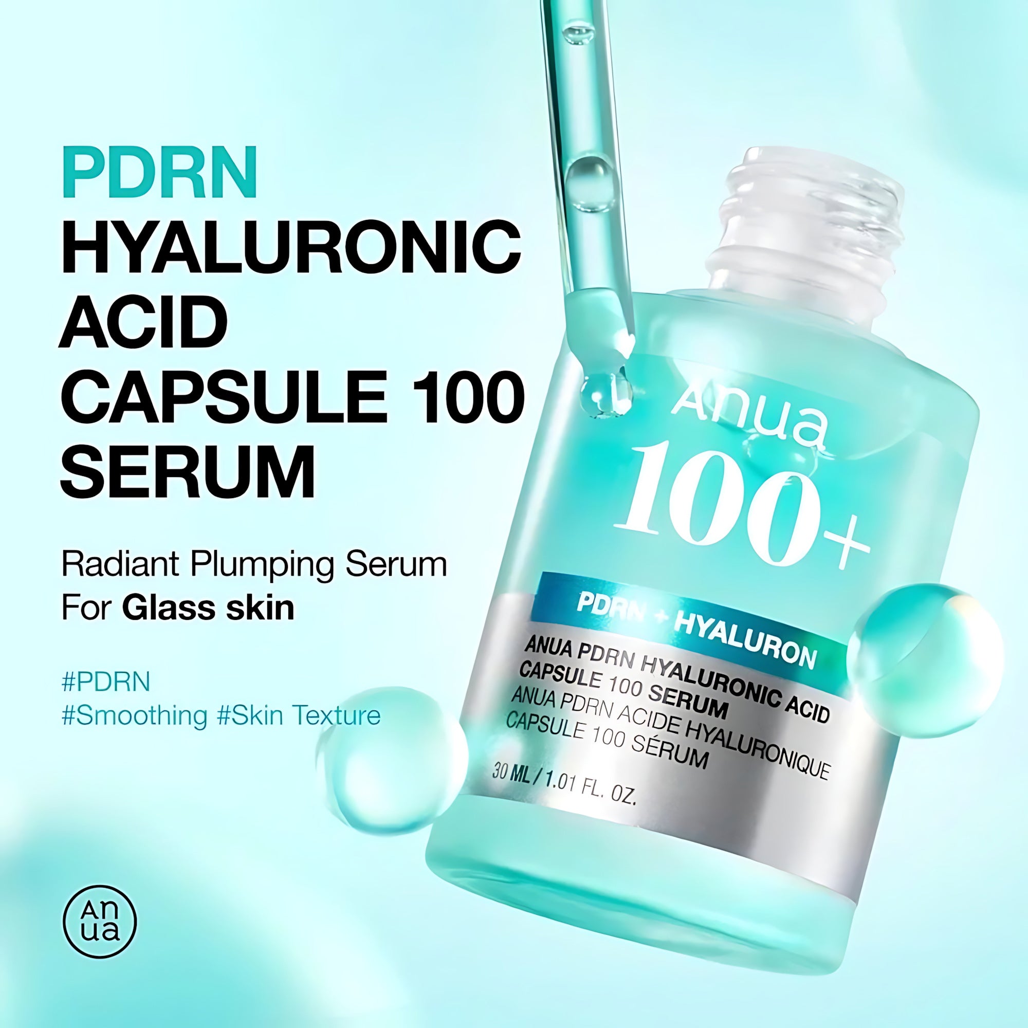 ANUA 100+ PDRN Hyaluronic Acid Capsule 100 Serum – 30ml