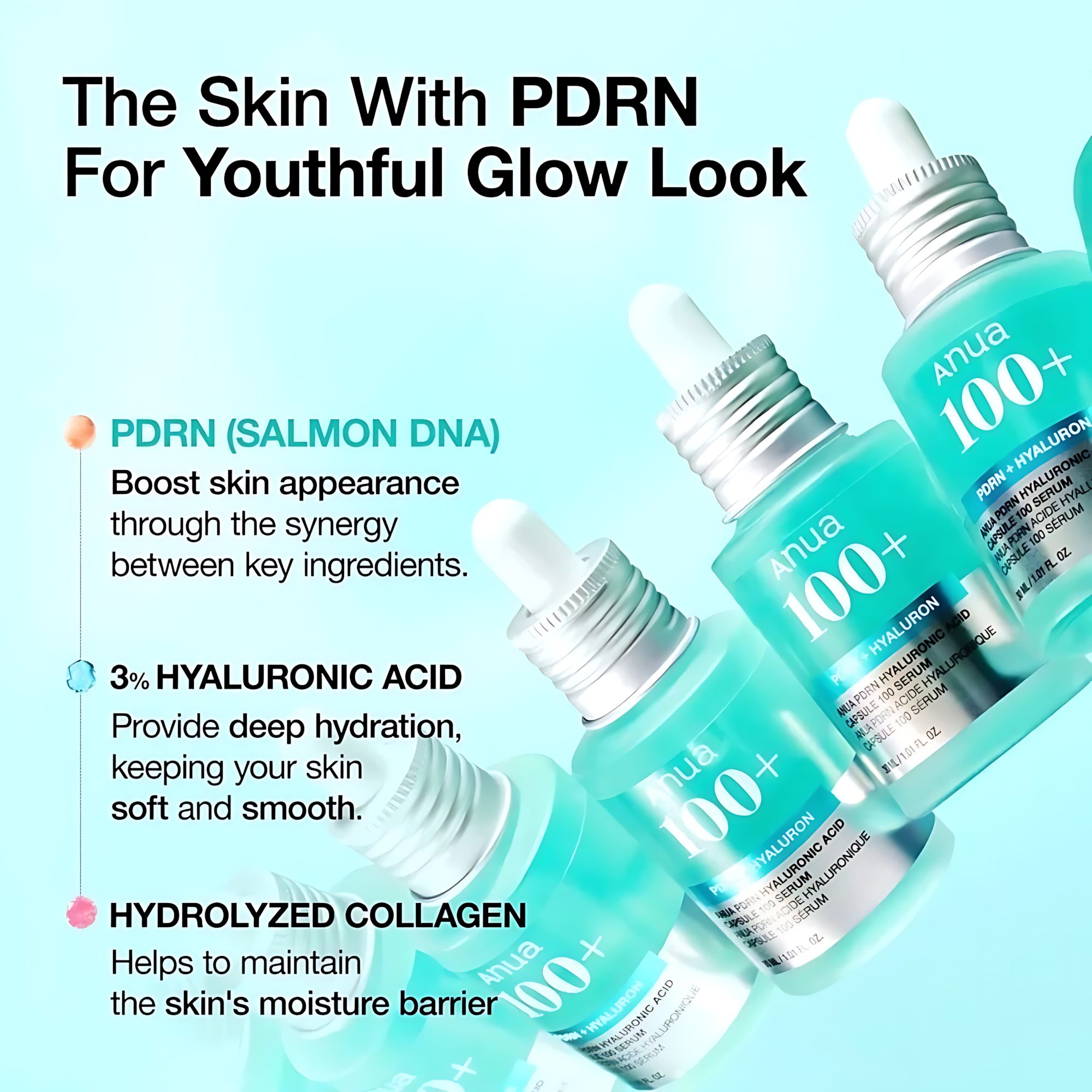 ANUA 100+ PDRN Hyaluronic Acid Capsule 100 Serum – 30ml