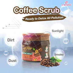 A Bonne Coffee & Royal Gold Detoxifying Body Scrub – 250g