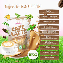 Glowming Cafe Latte Coffee Powder Drink Mix – 200g