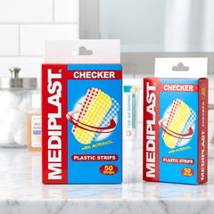 Mediplast Checker Plastic Strips with Acrinol – 50 Strips