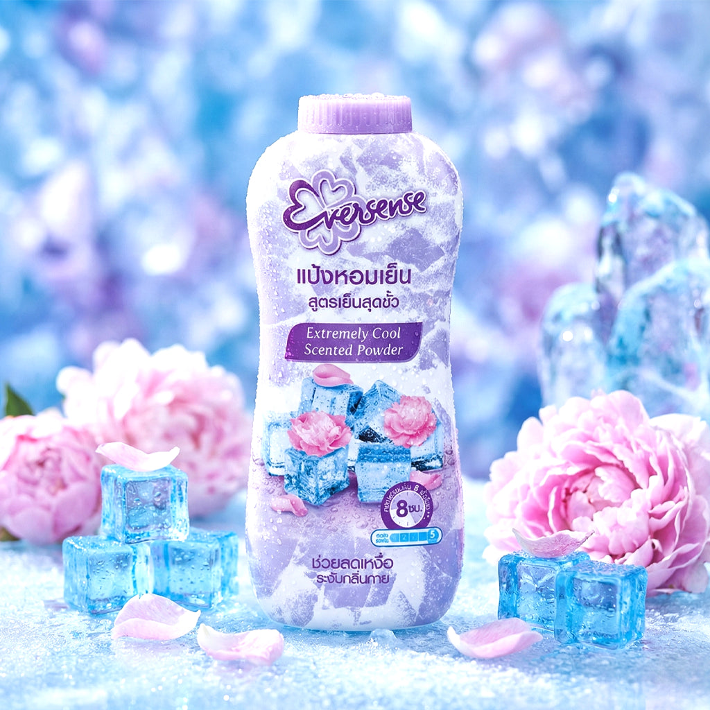 Eversense Extremely Cool Scented Talc Powder (Violet) - 280g