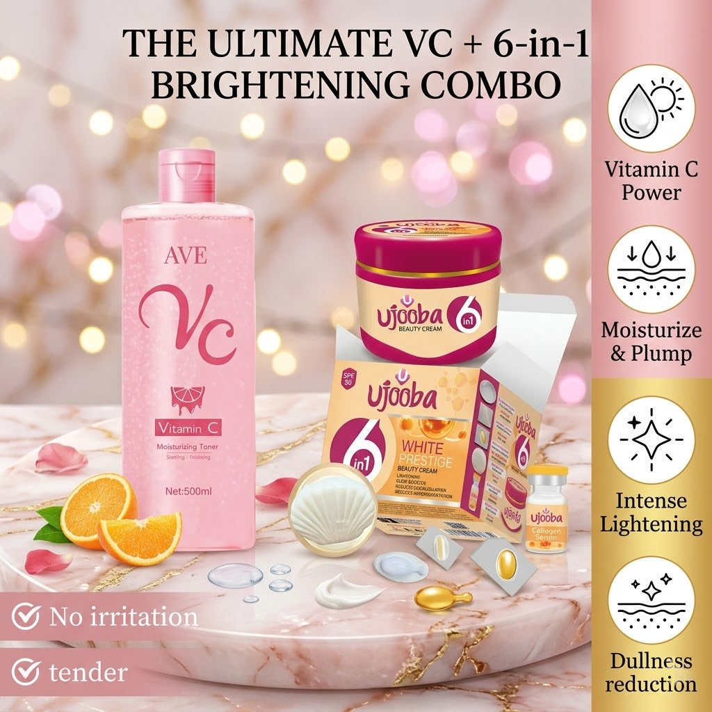 The Ultimate Ave VC + Ujooba 6-in-1 Brightening Combo