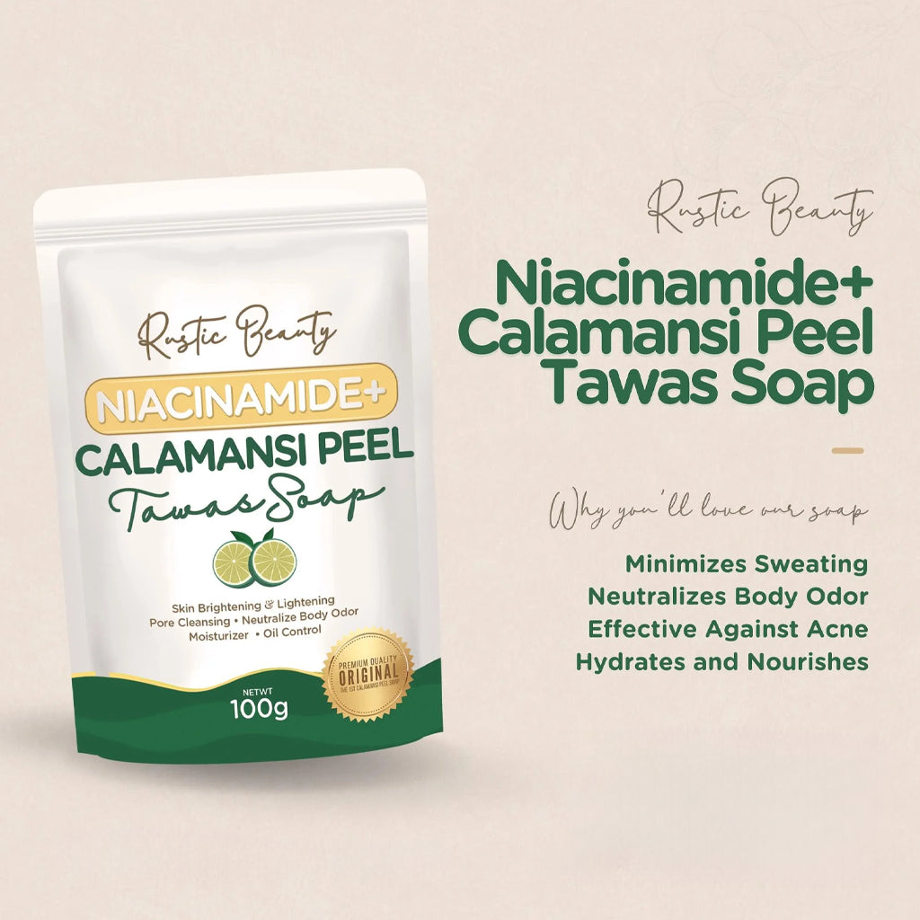 Rustic Beauty Niacinamide Calamansi Tawas Soap – 100g