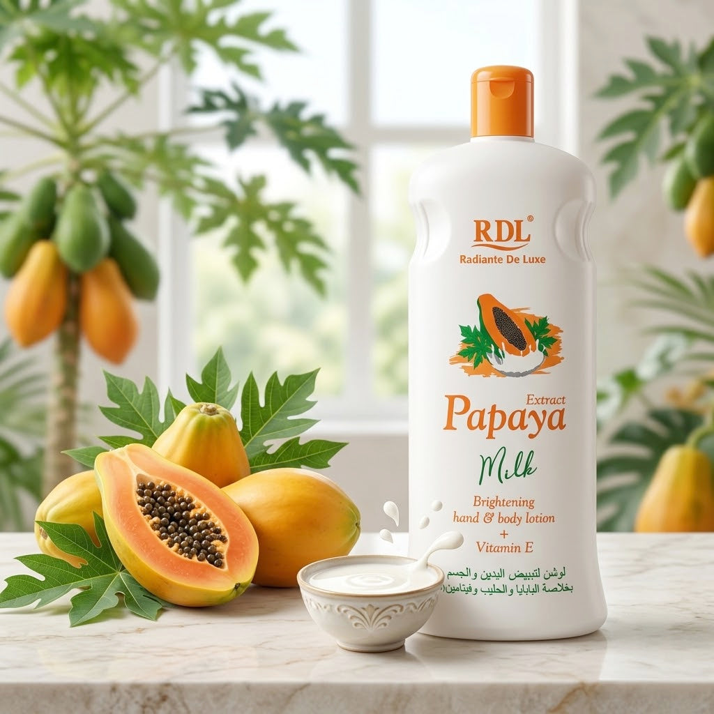 RDL Papaya Milk Brightening Hand & Body Lotion with Vitamin E – 600ml